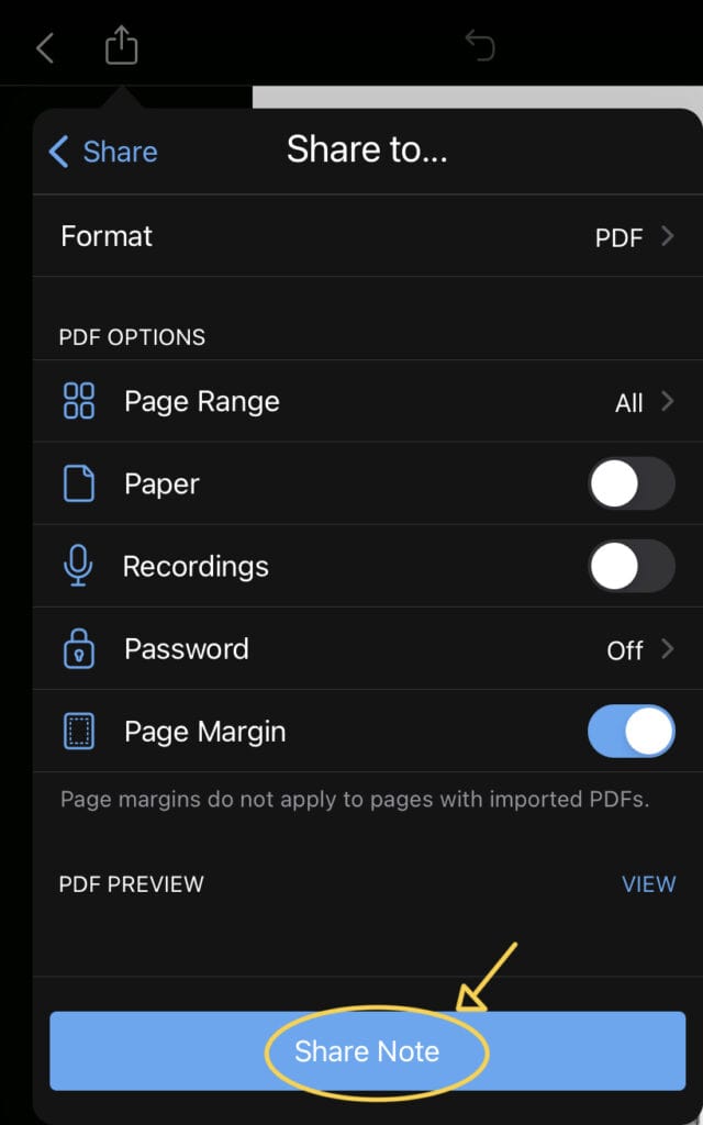 How to Save Notability Files on iPad as pdf?