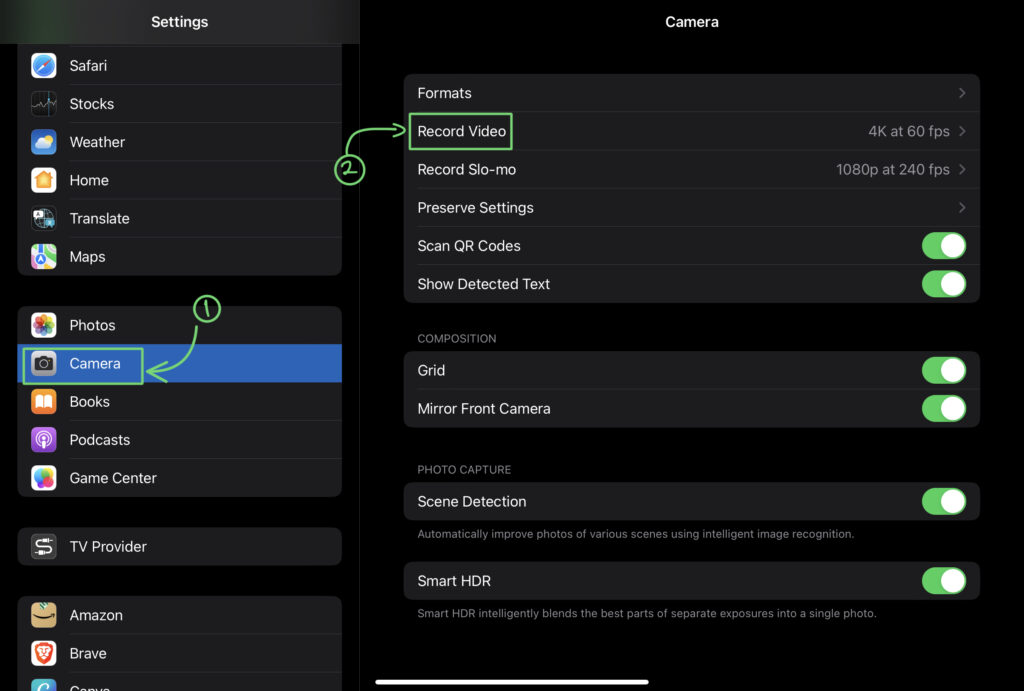 how to get better camera quality on ipad